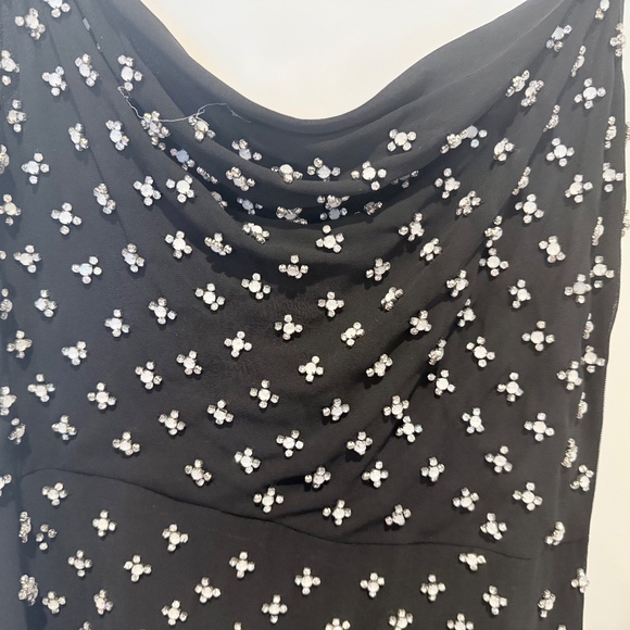 h:ours black fully embellished mini cocktail dres - Picture 3 of 5